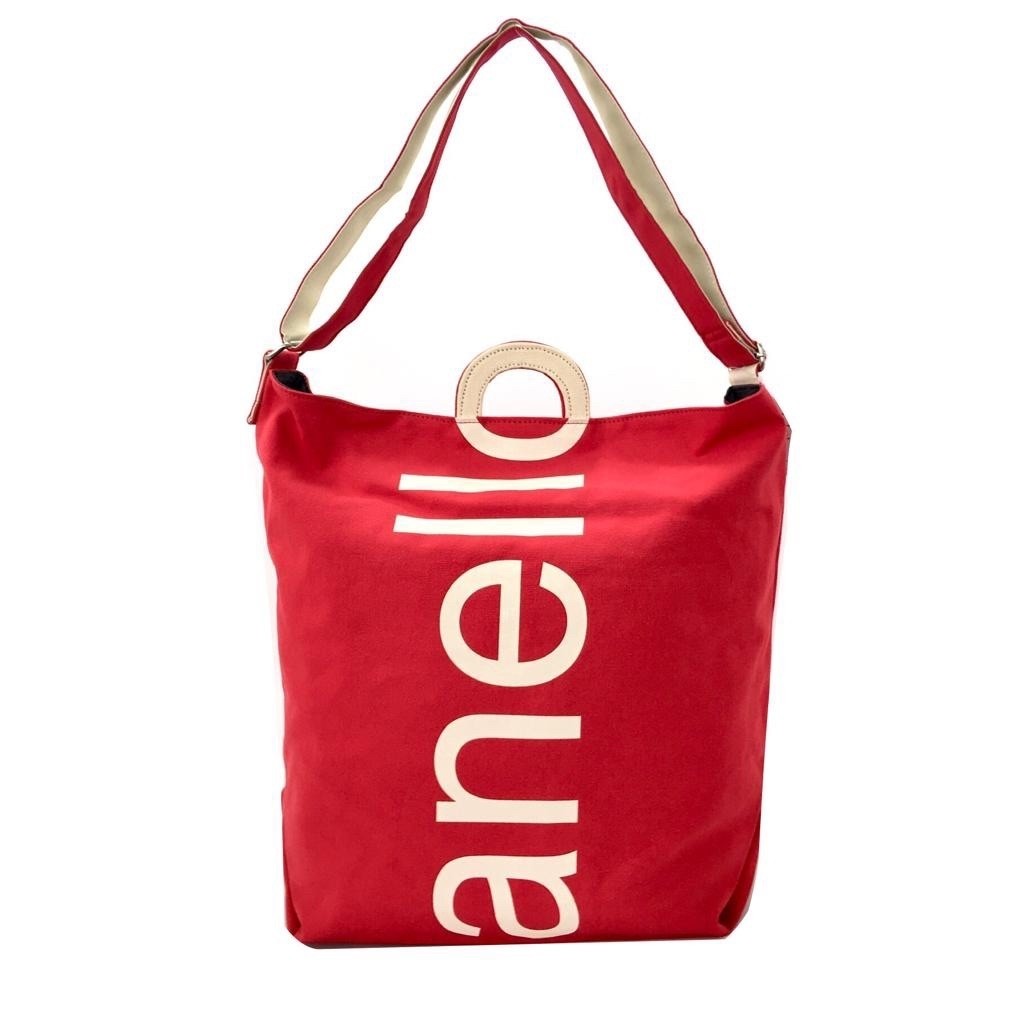 Tas Tote Bag Anello O-Handle Original 2 Way Tote Canvas Tas Selempang Wanita Pria