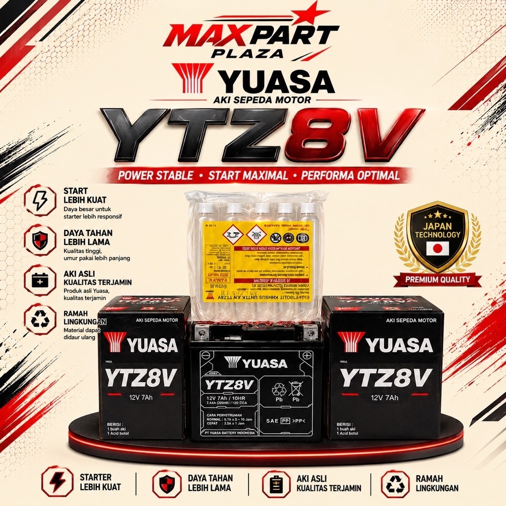 YTZ8V Yuasa Aki | Original Suasa | Aki Sepeda Motor #akiyuasa #ytz8v