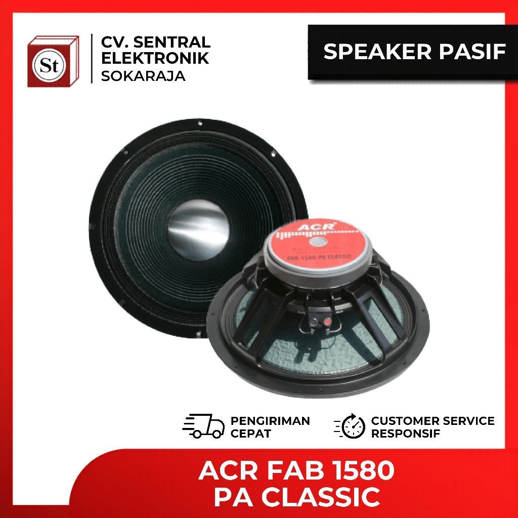 Speaker ACR 15 Inch Fabulous 1580 PA Classic 500 Watt Original Audio Sound System