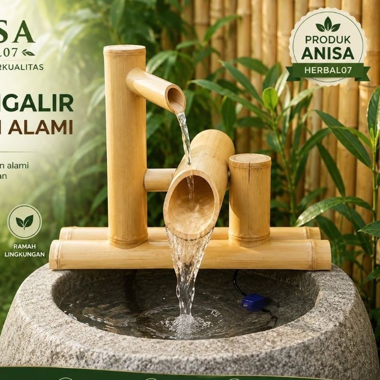 Air Mancur Air Mancur Taman Mini Saluran Bambu