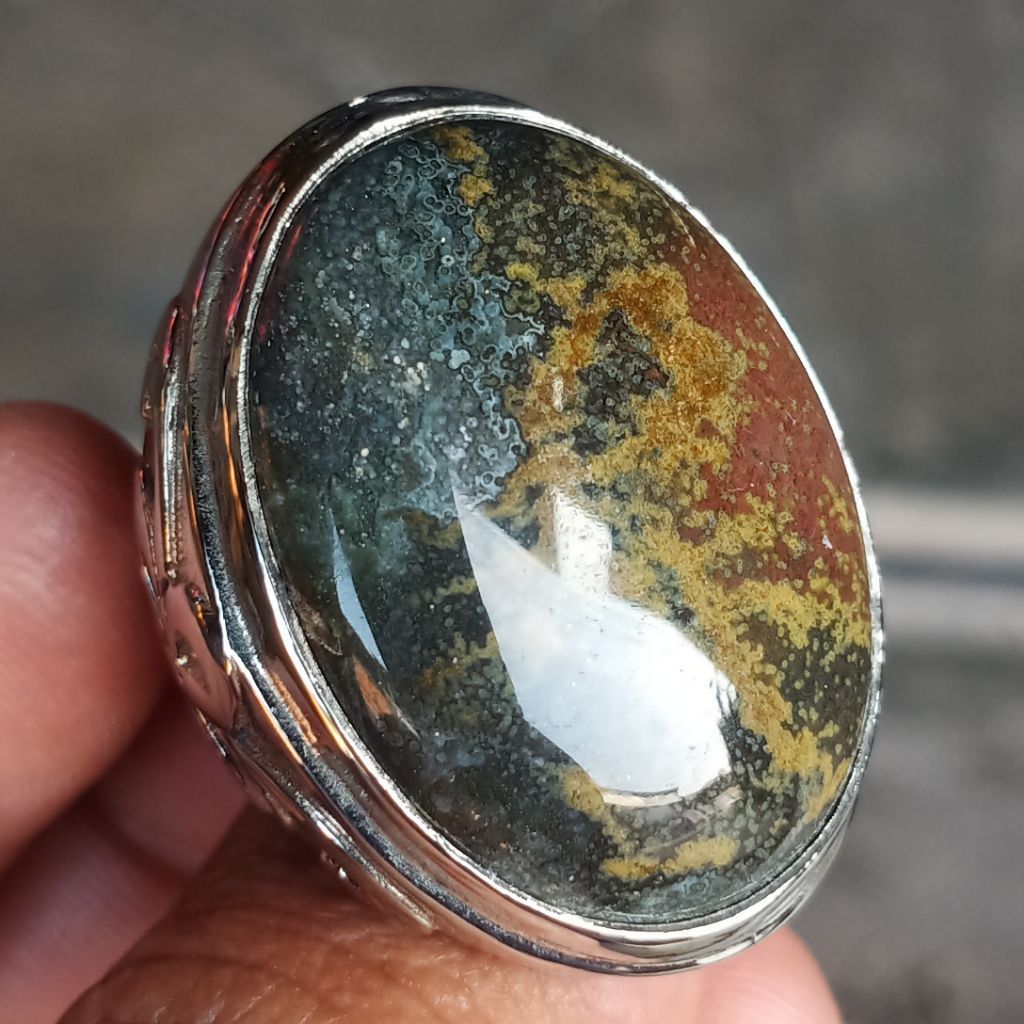 Batu Pancawarna Klawing - Akik Pancawarna - Cincin Batu Akik