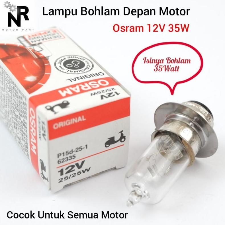 Viral Bohlam Depan Osram Bohlam Halogen Osram 25Watt Bohlam Lampu Depan 12V Lampu Depan Motor Osram