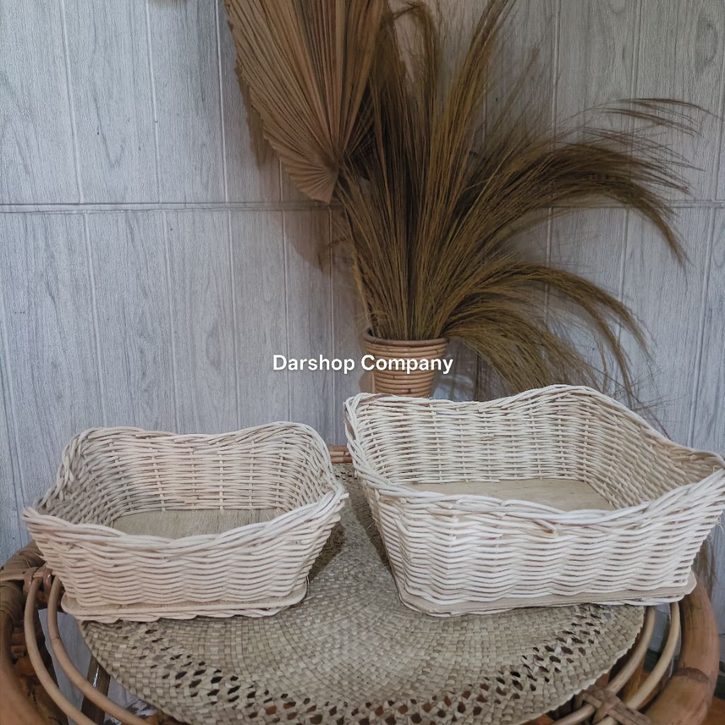 Keranjang Box Hampers Rotan Persegi