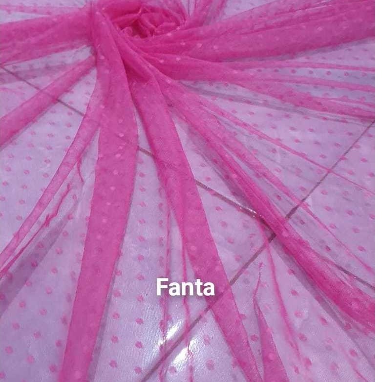 Kain Tile Dot / Bahan Tulle Polkadot / Cocok Untuk Dress,Gaun,dll / TERMURAH