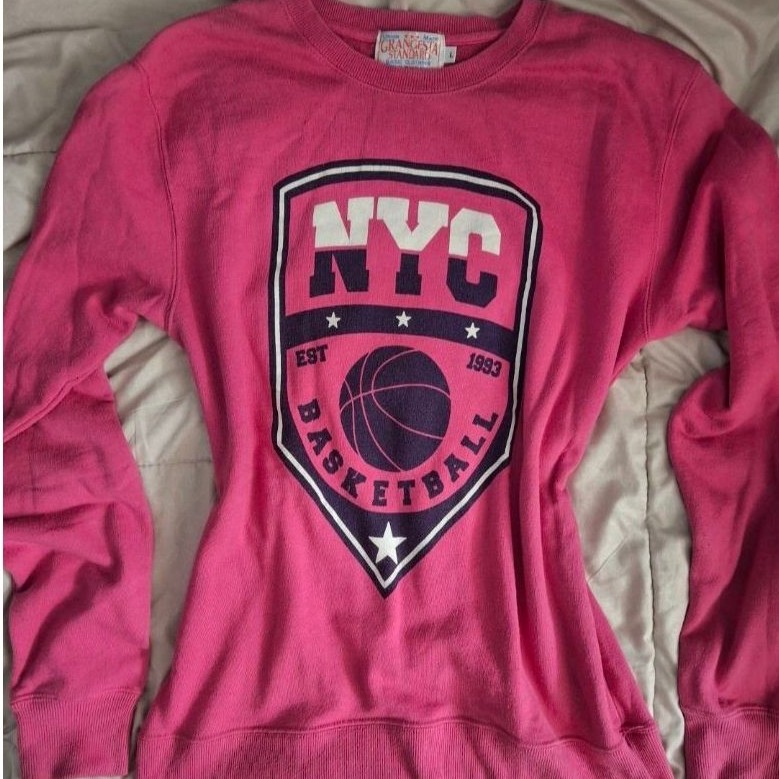 sweatshirt crewneck pink nyc