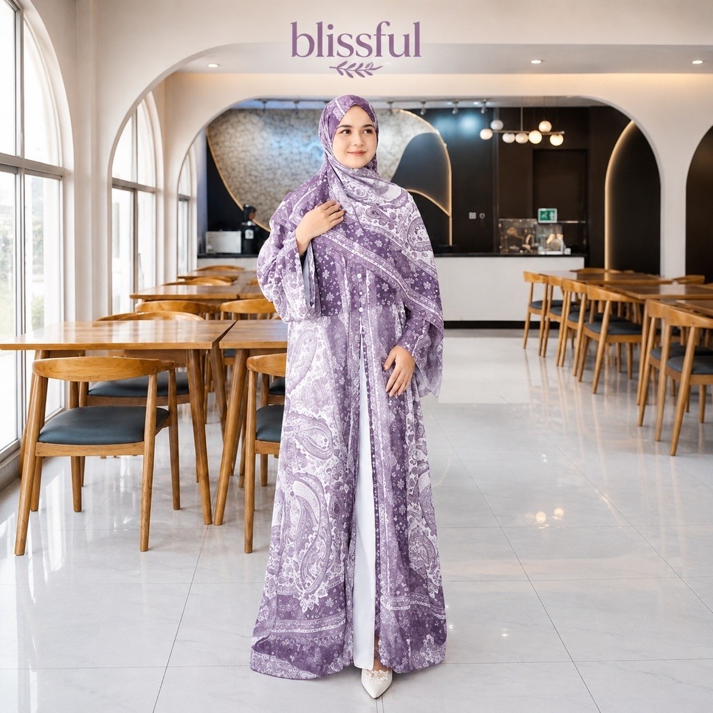 Abaya Kashmir Set Pasmina Ceruty Baydoll Muslimwear Outer