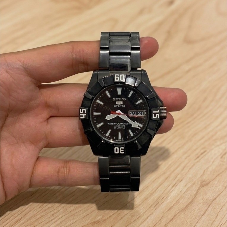 Seiko 5 Sports SNZF63 Automatic All Black Edition Original Preloved