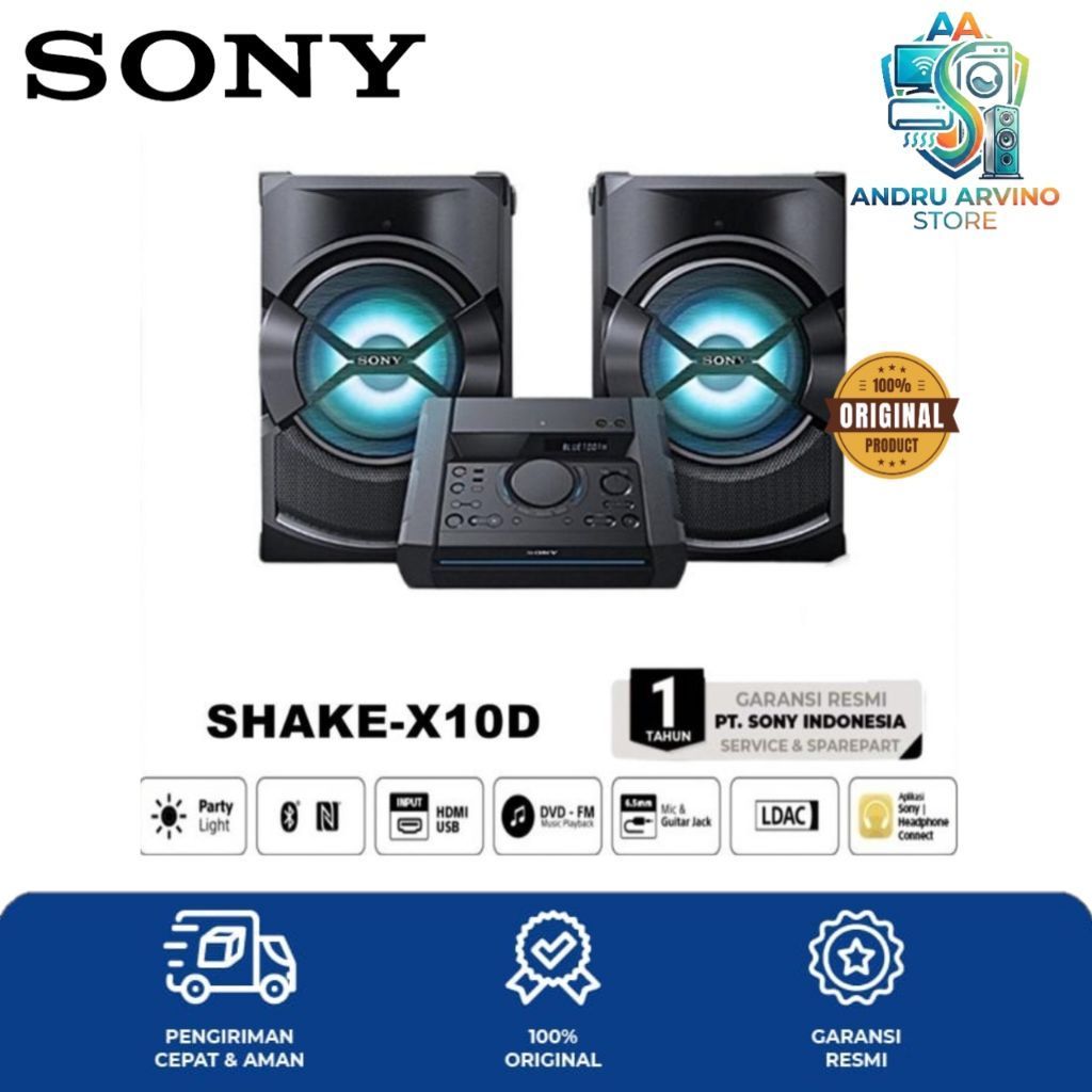 SONY SHAKE-X10D POWER AUDIO SPEAKER SONY X10D POWER HOME SPEAKER WITH DVD KARAOKE