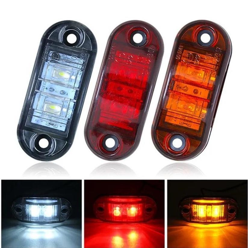 4Pcs/Set Lampu LED Bak Samping Sein Truk Trailer Mobil 24 Volt 12 Volt Lampu Side Marker Led Lampu S