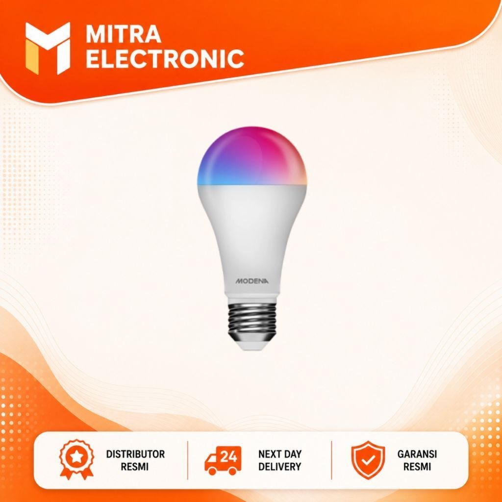 MODENA Smart LED Bulb RGB + CCT 15W | LB 3152 ITWA Lampu WiFi 15 Watt - Satuan 15 Watt