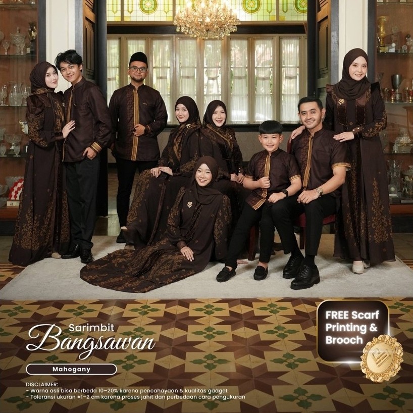 PRE ORDER Sarimbit Bangsawan mahogany ORI Coverme FREE SCRAF PRINTING DAN BROCH EXCLUSIVE (MASIH BAY