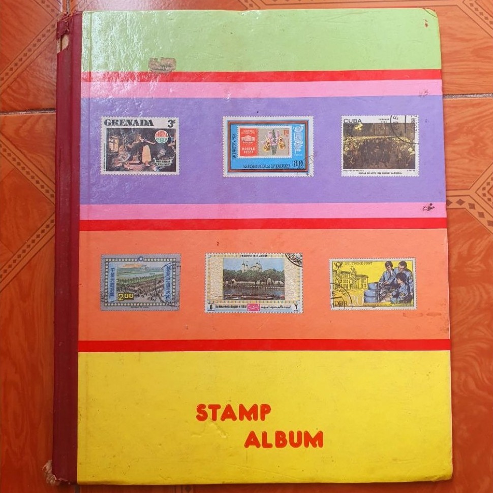 1 album jumbo besar perangko hongkong mix asing lengkap perangko full isi 548 lembar