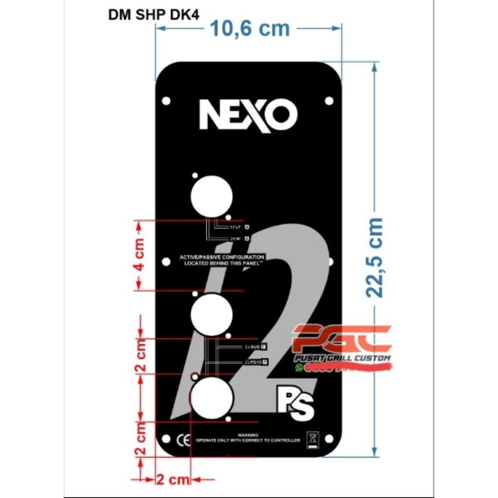 plat speakon nexo10,5X22,5