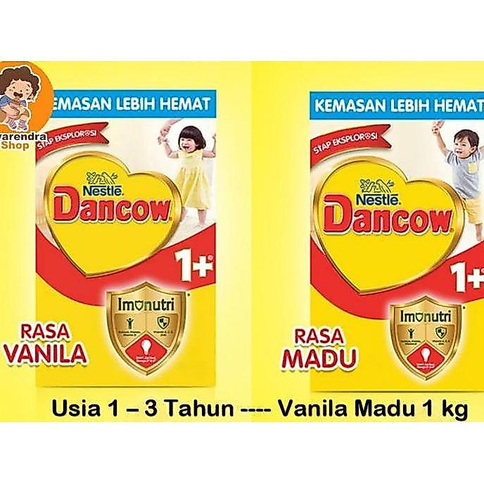 Yeyeye- Dancow 1 Vanila / Madu 1Kg 1 Kg 1000 G Bubuk Lactogrow Dancow 1 Plus 1