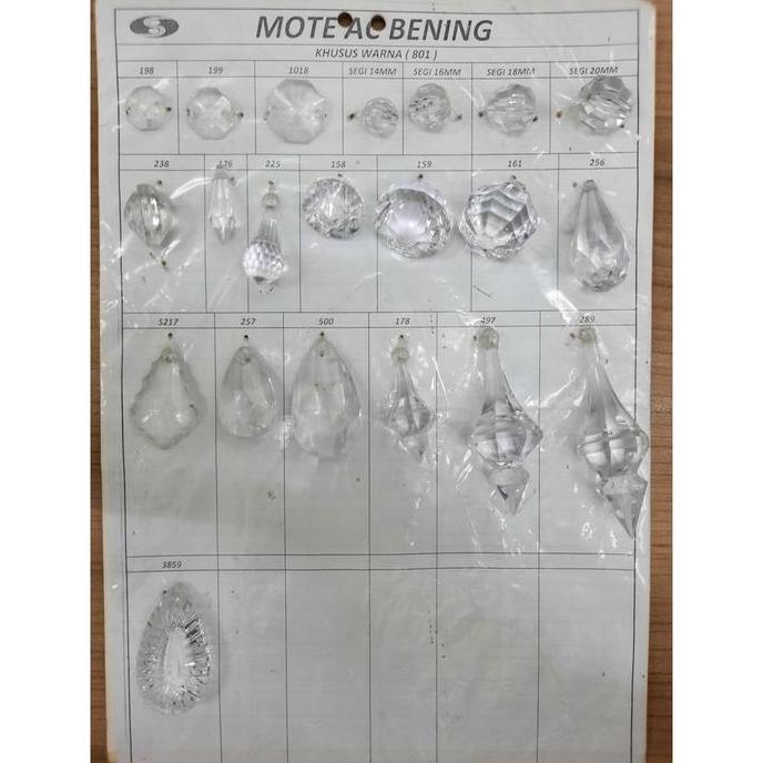 Craft- Manik Bening / Mote Bening / Manik Akrilik / Manik Kristal / Manik Dekorasi / Manik Bening Pu
