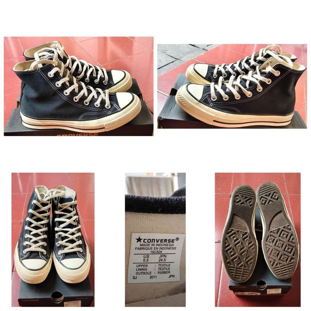Converse Chuck 70 Hi Top Black/Egret (162050C) Preloved