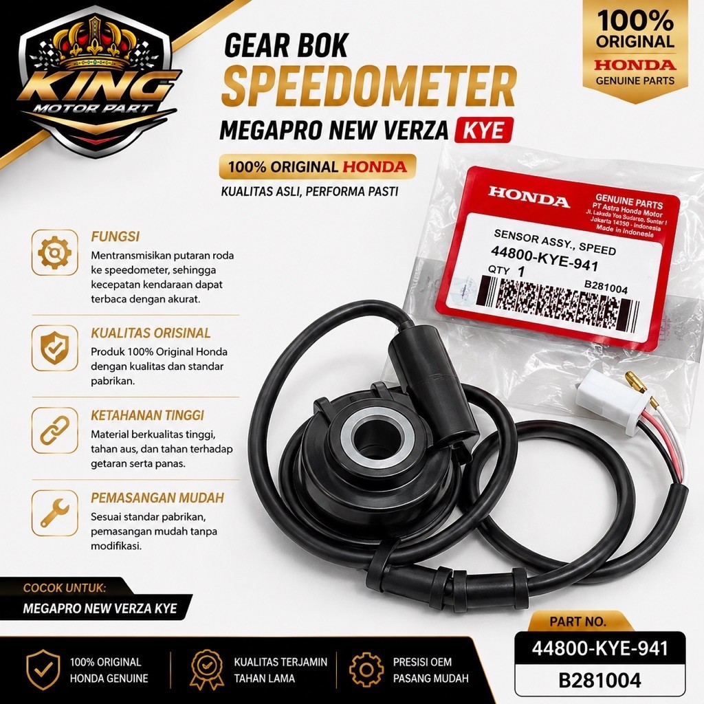 44800-KYE-941  Gear Bok Speedometer Megapro New Verza