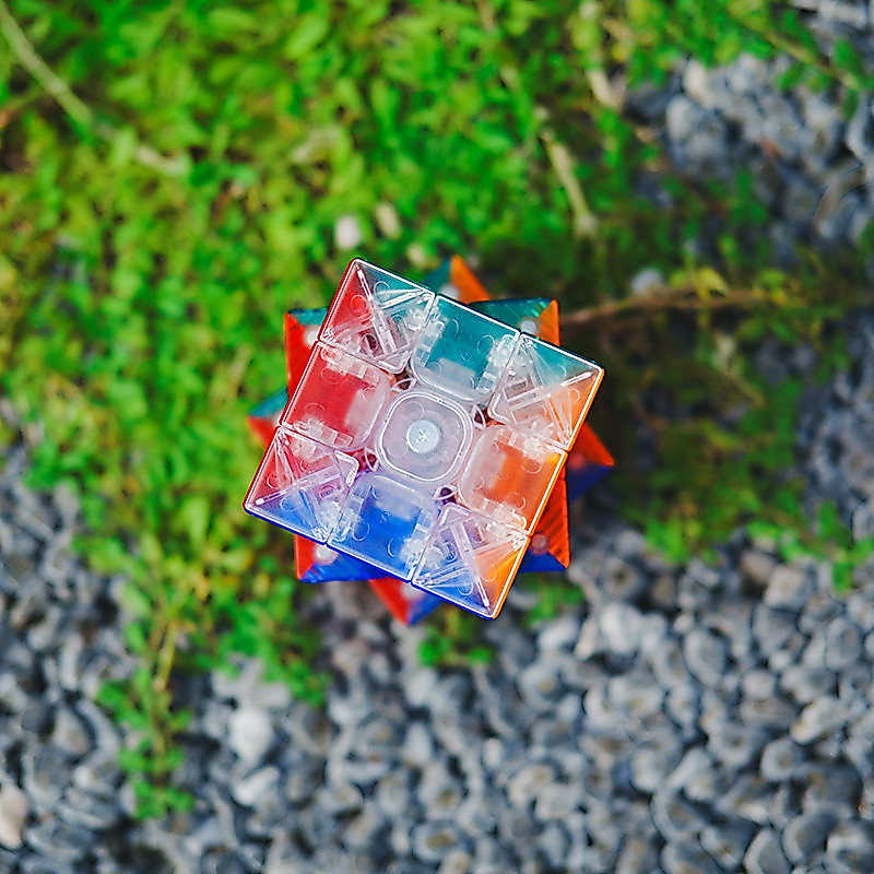Matte Finish Single Magnetic Transparent Colored 3X3 Professional Cube Magic Zero Delay UltraFast