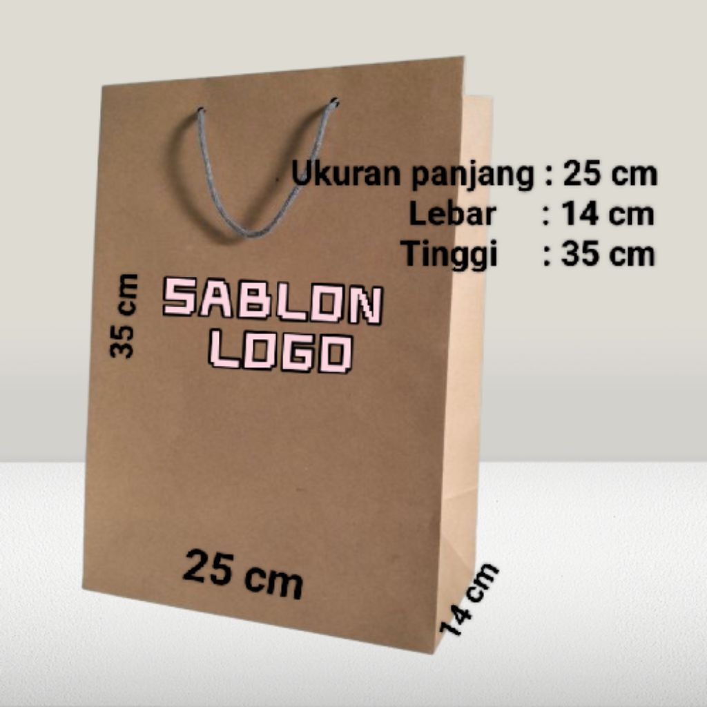 paperbag murah paperbag custom /logo (25x14x35)