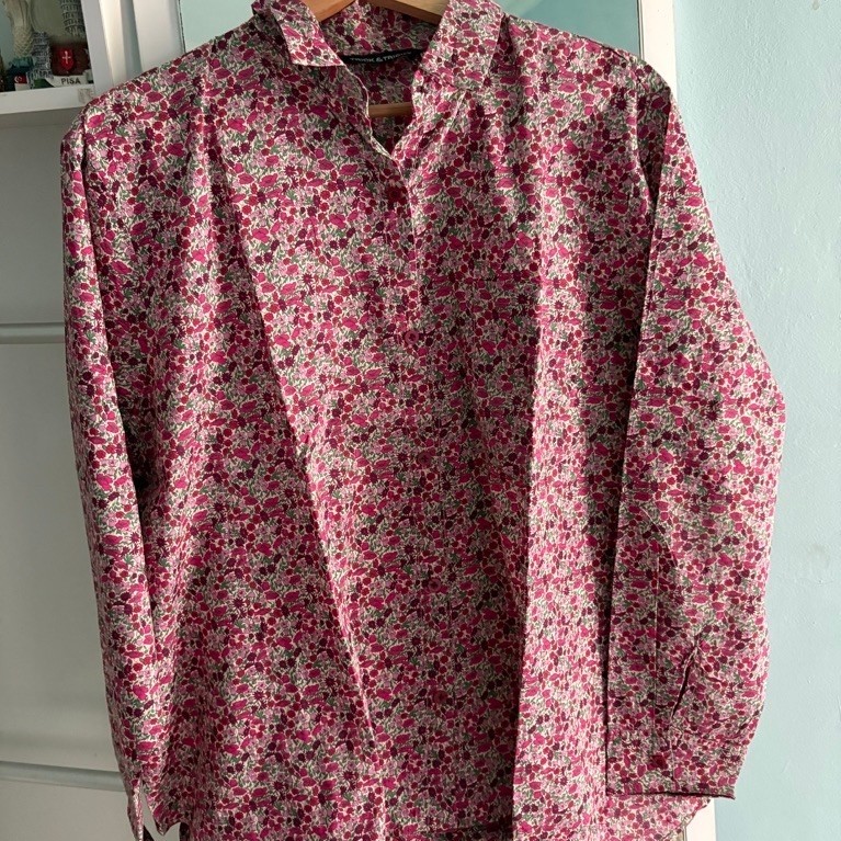 Trick & Tricky Kemeja Shirt Bigsize Oversized Bunga Pink PL
