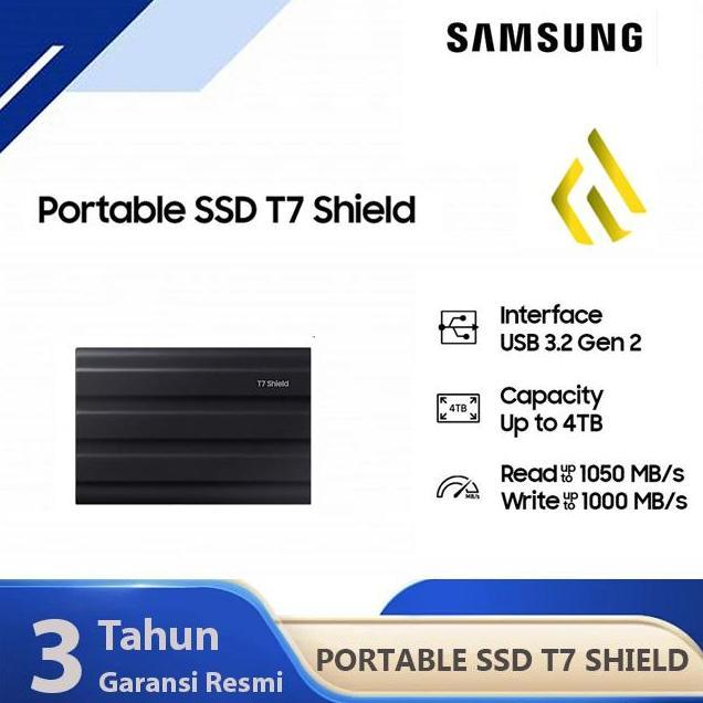 SSD Samsung Portable T7 Shield 1TB 2TB - SSD Eksternal USB 3.2