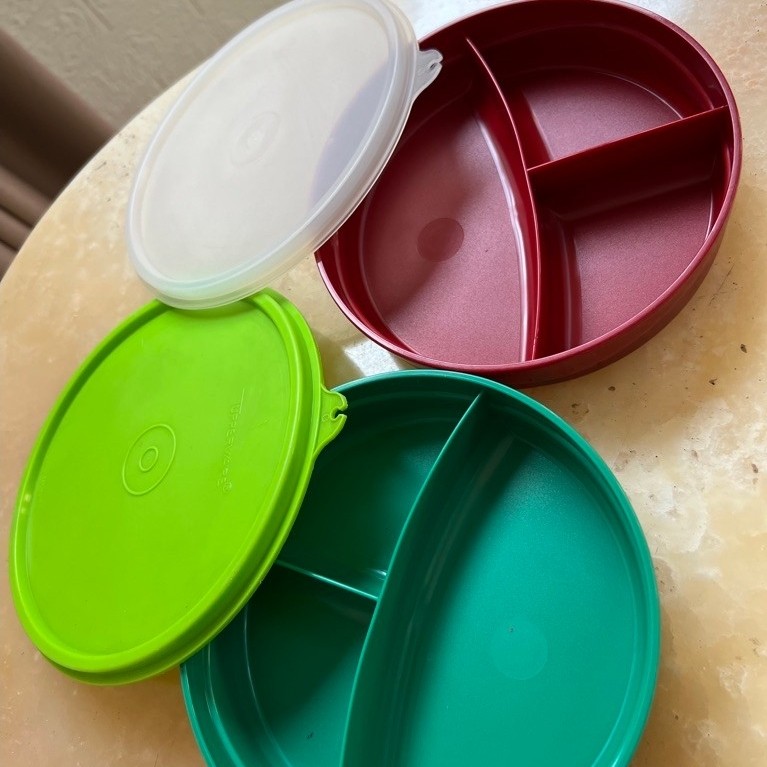 Lunch Box TUPPERWARE 3 sekat bulat