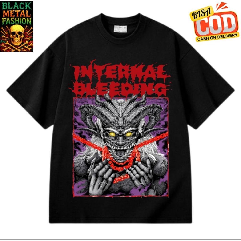 [COD] Kaos T-shirt Band Metal INTERNAL BLEEDING | Kaos Death Metal | Kaos Black Metal | Kaos Heavy M