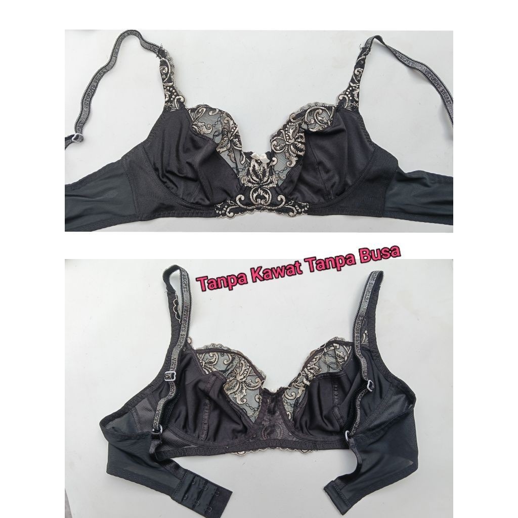 WIRELESS UNPADDED BRA/BRA TANPA KAWAT TANPA BUSA SIZE 34 A B C D E BRANDED SISA EKSPOR.