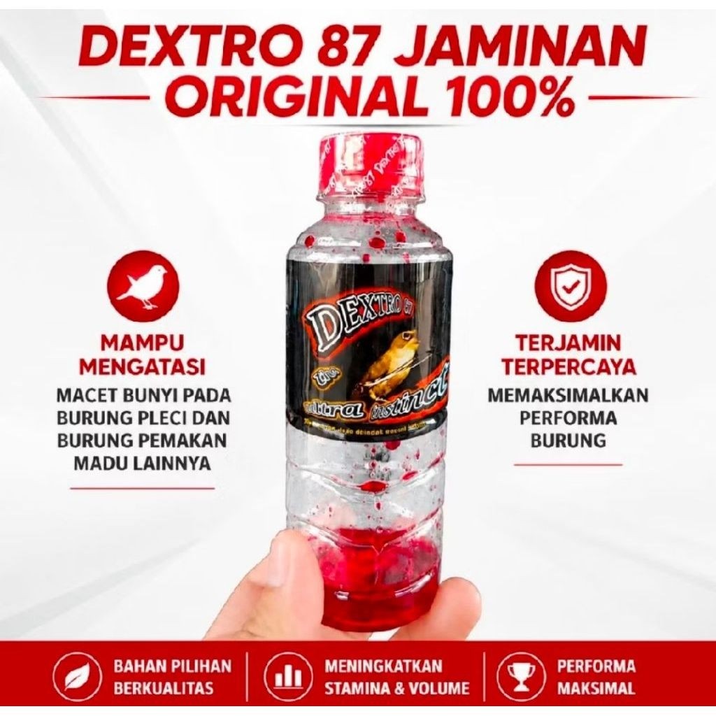 Dextro 87 Pleci original vitamin pleci produk om. acuz original dextro 87 tutup merah