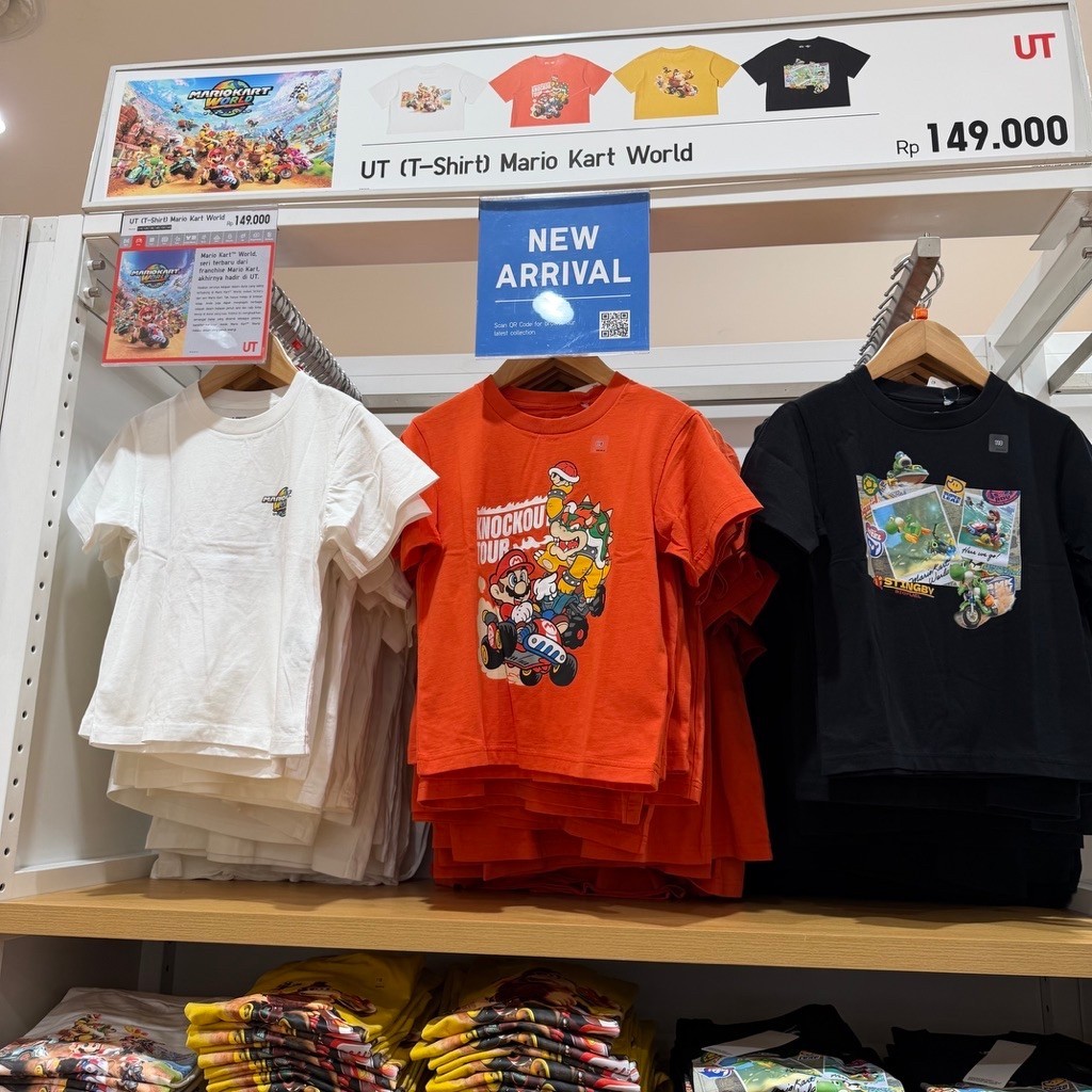 kaos UT mario kart world kids anak uniqlo new arrival