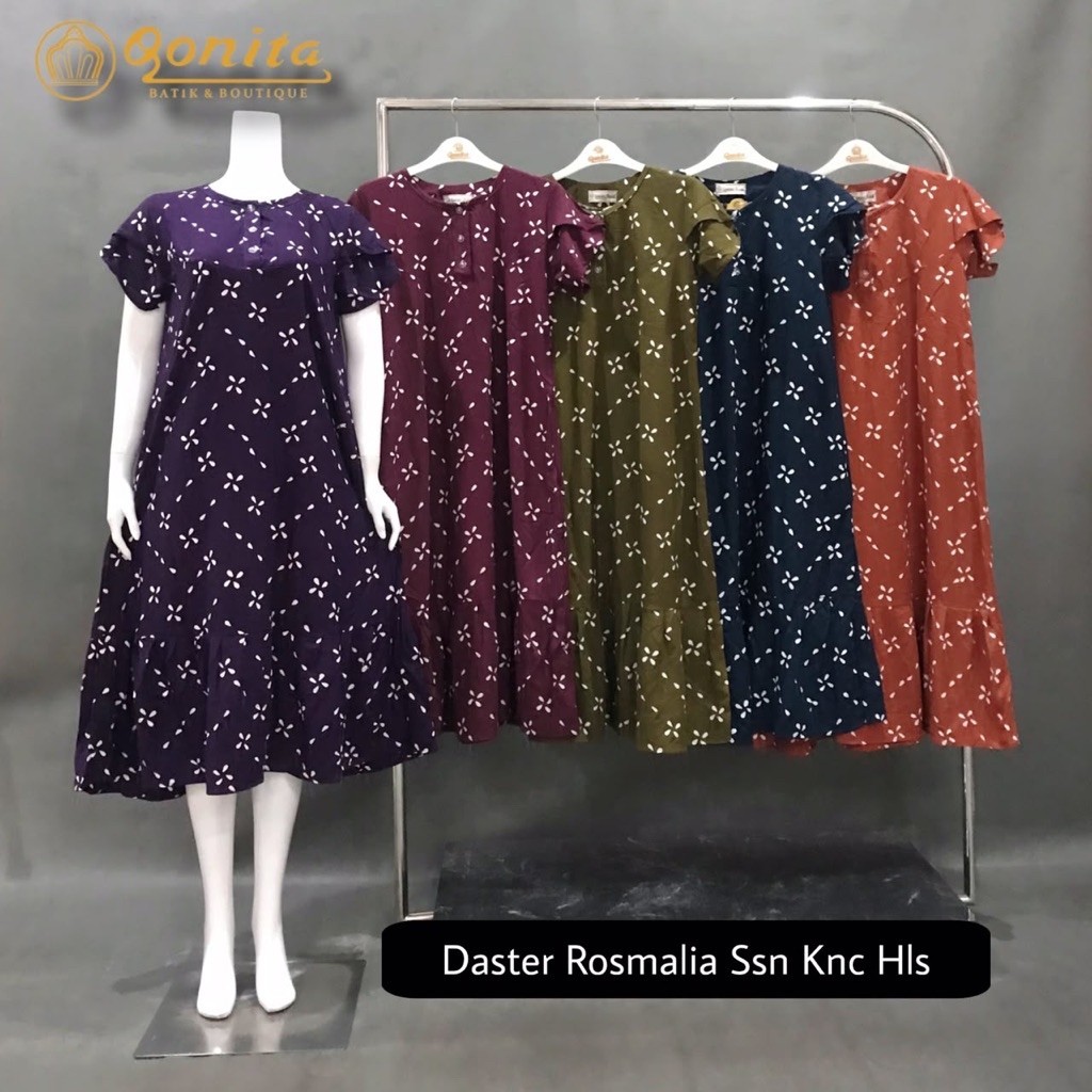 DASTER ROSMALIA SUSUN BY QONITA BATIK - LENGAN KLOPAK TULIP