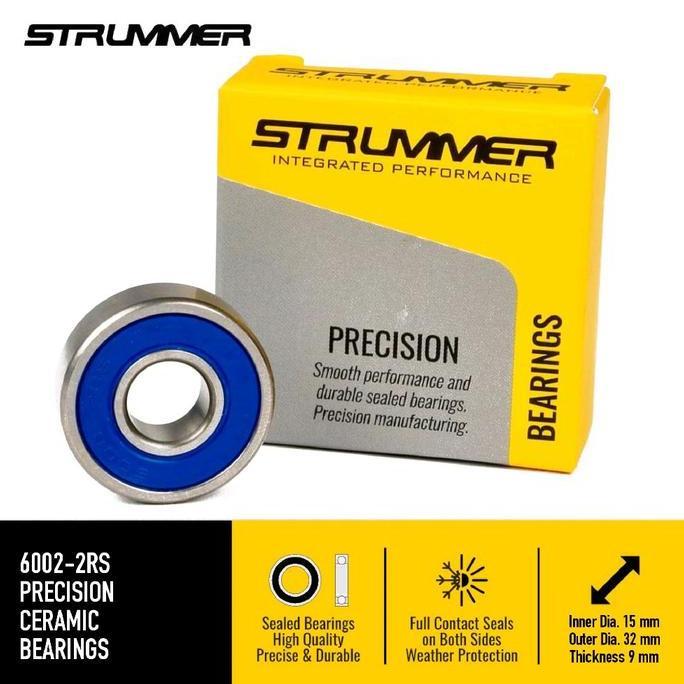 (1 Pcs) Bearing Strummer 6002-2Rs Sealed Bearing Hybrid Ceramic Bearing 6002 2 Rs 15Mm X 32Mm X 9Mm