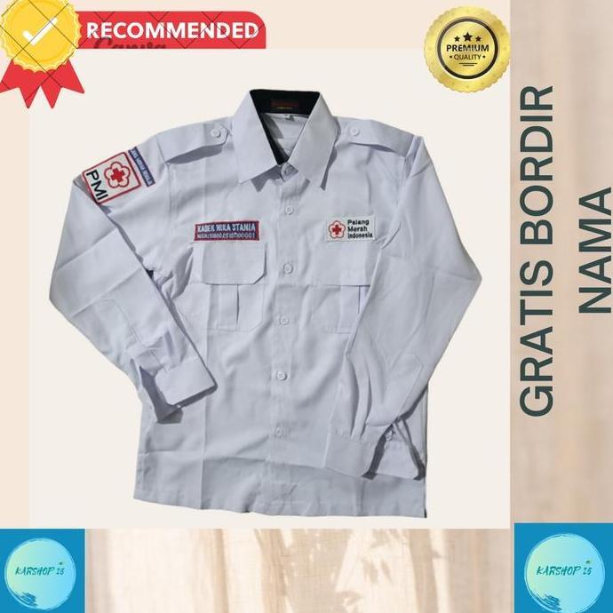 DISKON KEMEJA PMR TERBARU SERAGAM PALANG MERAH REMAJA BAJU PUTIH PMR SERAGAM PDH PMR BAJU PMR