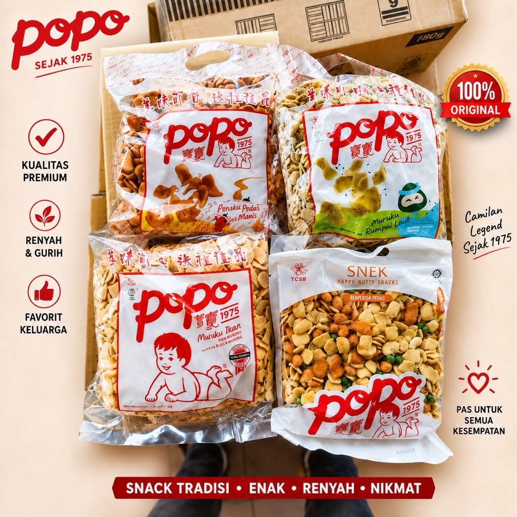 POPO MURUKU IKAN 800 - SNACK IKAN MURUKU - MARUKU