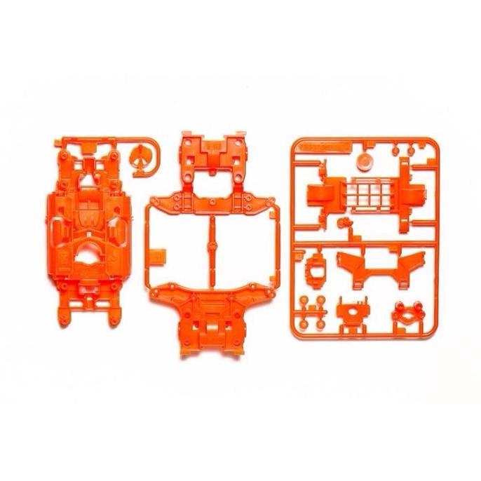 TAMIYA 95682 MS CHASSIS SET ( FLOURESCENT ORANGE ) MINI 4WD STATION  / MS OREN