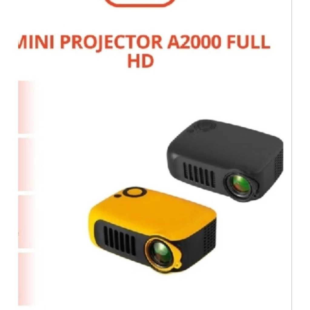 Mini Proyektor A2000 Full HD 1080P Video Projector Portable / Mini Proyektor Mini Portable