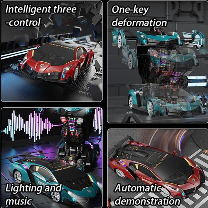 Isabella Mainan Mobil Remote Control / Rc Mobil Sport Car Robot Transform / Remote Deformation Robot