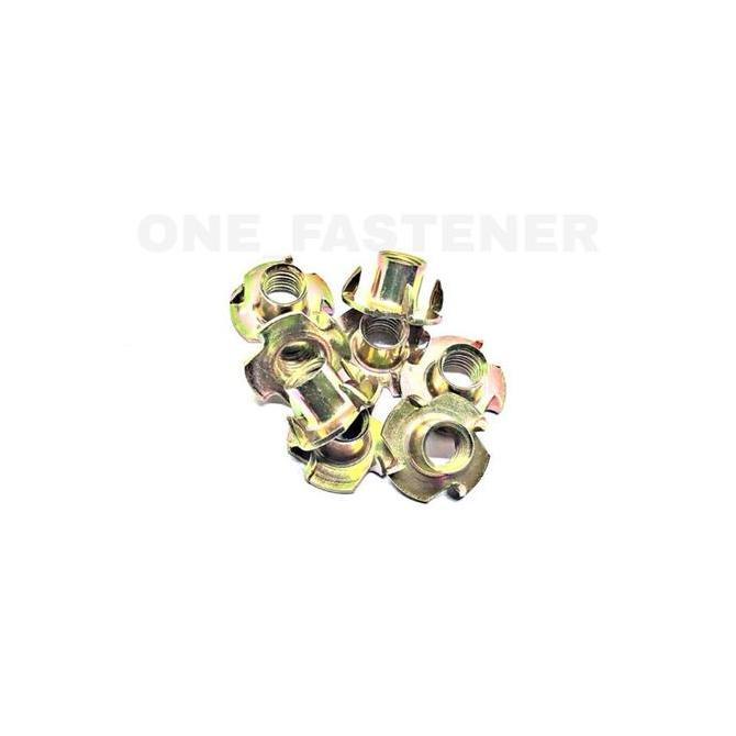 Promo 100 Pcs t nut tee nut M5 mur furniture mur cakar mur tanam kayu 5mili 5mm baut 8 m5 Diskon
