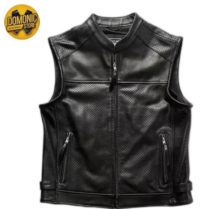 Vest Kulit asli  IMPORT jaket motor polos
