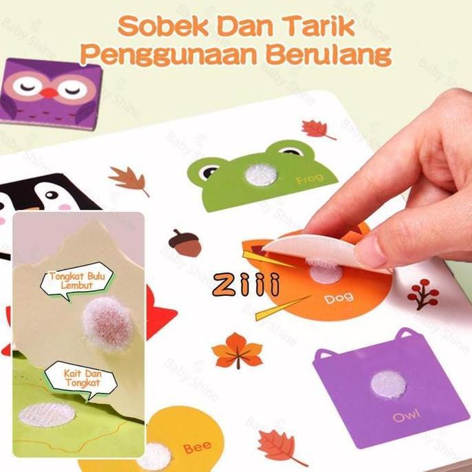 2Lez 30/14 Pages Quiet Book Books Children Mortonshire Activity Book Velcro-Secured Children'S Book 