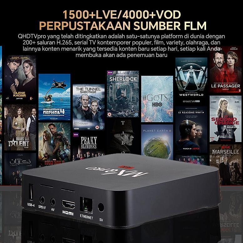 cuci gudang miseni ram 8+128gb 2.4g/5g wifi android tv box 100% original advanced indihome digital o