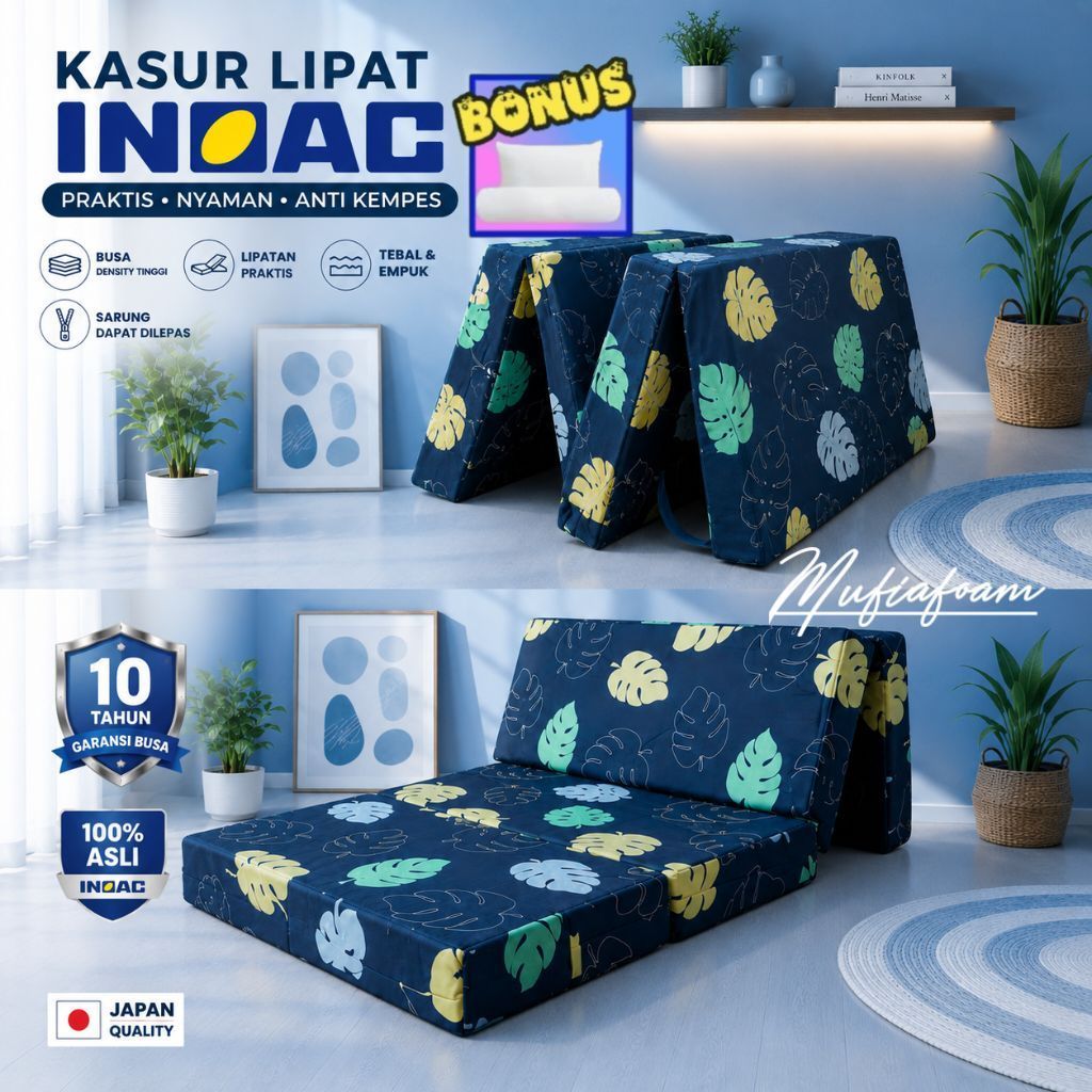 PROMO‼️KASUR LIPAT INOAC ASLI BONUS BANTAL&GULING ANTI KEMPES