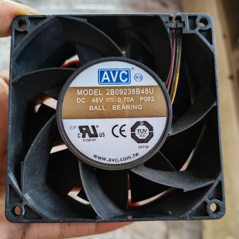 KIPAS DC AVC 48VOLT 0.70A 9X9CM TEBAL 3.8CM PUTARAN SANGAT KENCANG HIGH SPEED