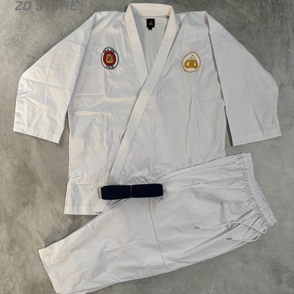 Baju Judo Brimob Putih /Baju Judo Polri/Baju Beladiri POLRI