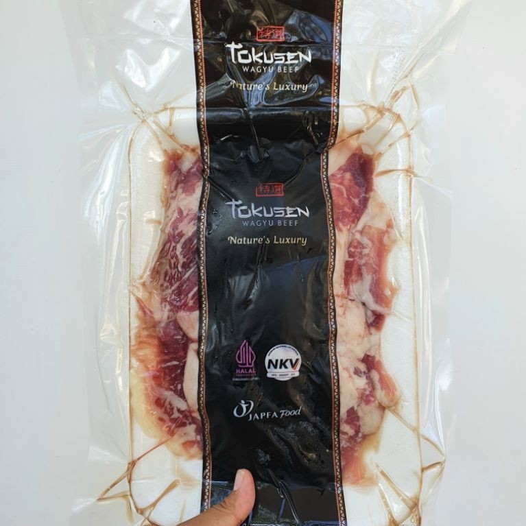 Tokusen Wagyu Beef Slice 1mm/Beef Wagyu Daging Sapi Tipis Beku/ BBQ Frozen