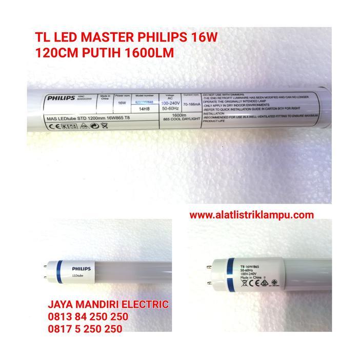 TL LED MASTER PHILIPS 16W MAS LEDTUBE 1200MM T8 16 WATT 865 PUTIH