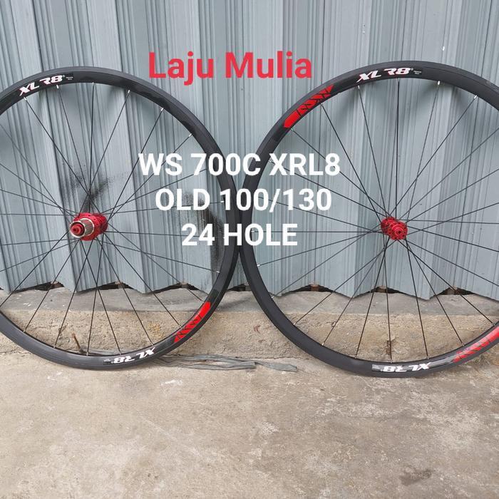 WHEELSET 700C XRL8 BRAKE OLD DEPAN 100 DAN BELAKANG 130