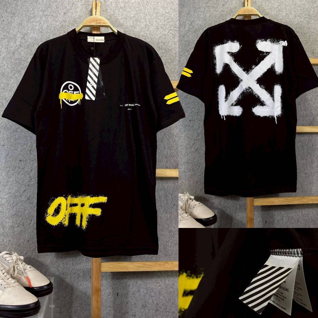 T-Shirt / Kaos Branded Premium OFF WHITE Original Quality Lengan Pendek 100% Murni Full Cotton Combe