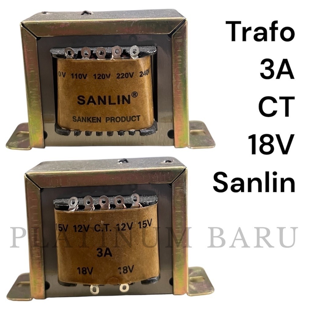 Trafo 3A CT 18V Sanlin Transformator Transformer Travo Power Supply