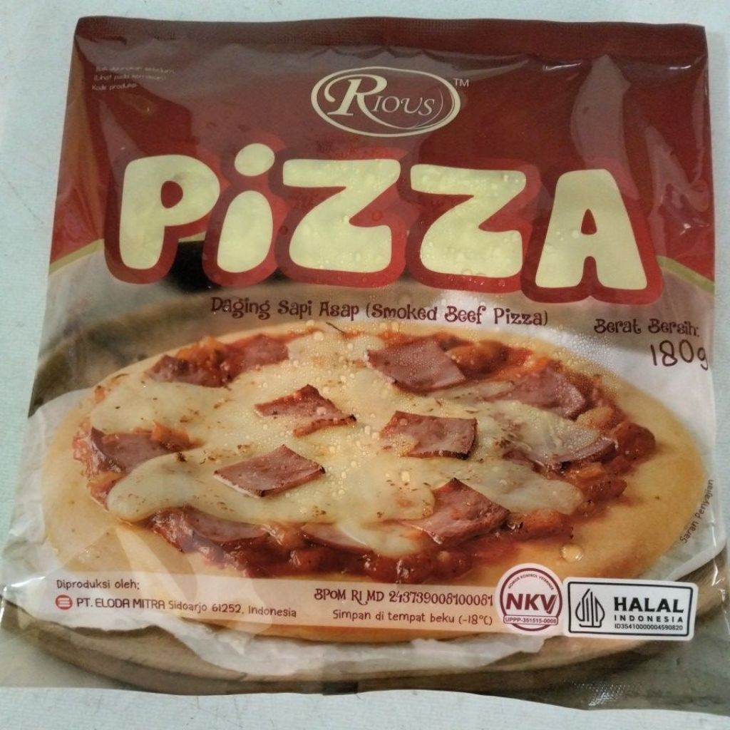 Rious Pizza Smoke Beef Cheese /Pizza Daging Sapi Asap